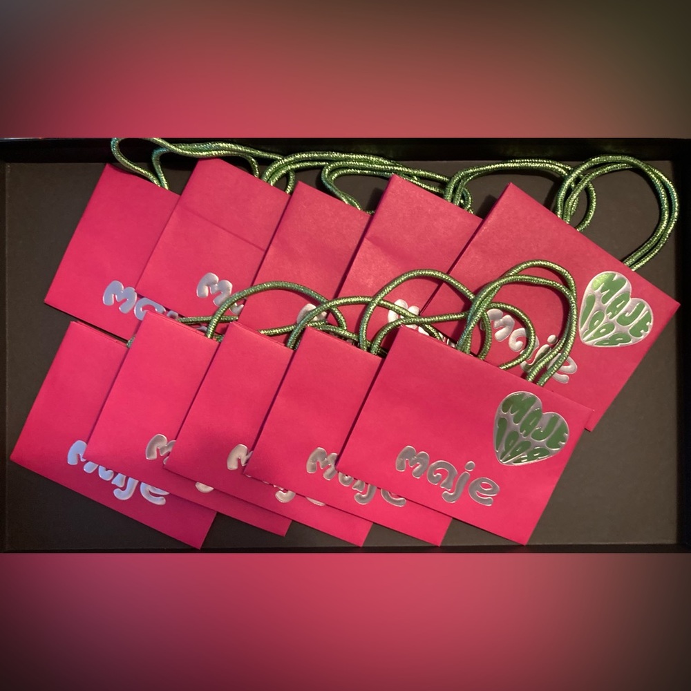 MAJE Pink MINI ACCESSORIES GIFT / SHOPPING BAGS 🛍️ x 10pcs